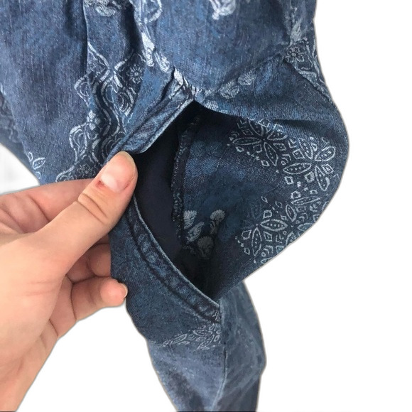 Free People Blue Aztec Jumpsuit Size Small - Picture 8 of 16